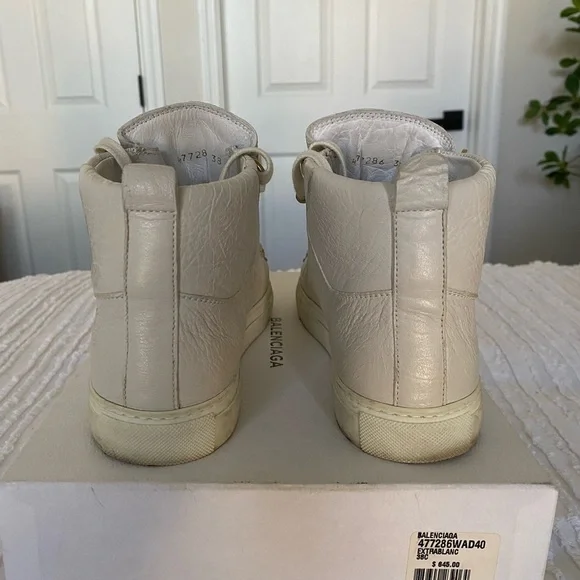 Balenciaga Pelle S Gomm Arena white blanc sneakers size 38